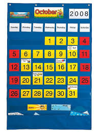 Calendar Wall Pocket Chart Calendar Chart Learning Sight