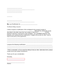 free morte financial hardship letter