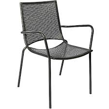 Stackable Iron Patio Arm Chair With