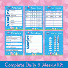 Peppa Pig Chore Kit Chore Chart Printable Reward Chart Responsibility Chart Positive Behavior Chart Kids Planner Weekly Chart