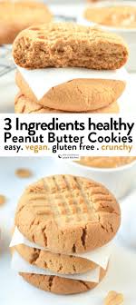 Put the chocolate chips into microwave safe bowl and melt in 30 second intervals while stirring. 3 Ingredients Vegan Peanut Butter Cookies Recipe Healthy Peanut Butter Cookies Vegan Peanut Butter Cookies Butter Cookies Easy