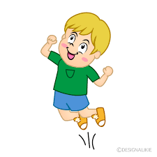 free jumping boy cartoon image charatoon