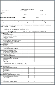Performance Evaluation Form Template Job Performance Evaluation Form