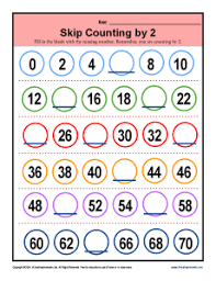 Skip Counting By 2 Worksheets 2nd Grade Math Printable