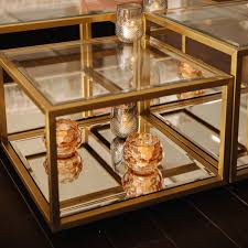Gold And Mirror Coffee Table Flash