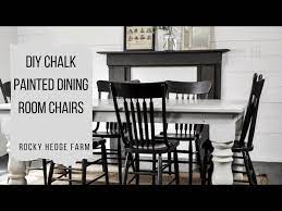 Black Chalk Painted Dining Room Chairs