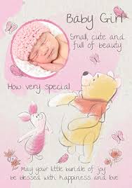 disney winnie the pooh new baby card