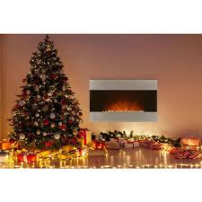 Stainless Steel Electric Fireplace