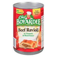chef boyardee beef ravioli in tomato