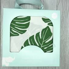 organic cotton fitted green leaf baby