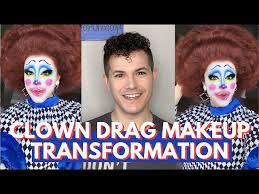 clown drag makeup transformation