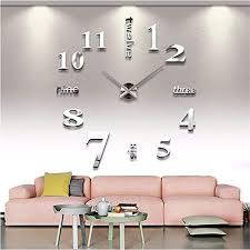 Amazon.com: FASHION in THE CITY Large 3D DIY Wall Clock Frameless Mirror  Surface Big Wall Clock Home Decoration for Living Room Bedroom Home Office  Kids Room Hotel Coffee Hall Bar Wall Decoration : gambar png