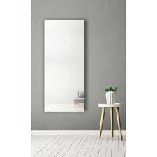 Modern Rustic 70in W X 30 5in H Frameless Rectangular Wall Mirror With Clear Clips