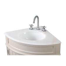 For larger bathrooms, like the ones in master bedrooms, you'll likely want to consider a double vanity, which will provide enough space for a couple or family. 24 Inch Benton Collection Thomasville Slim Corner Bathroom Sink Vanity On Sale Overstock 20687898 White Granite