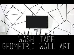Diy Geometric Wall Art Using Washi Tape