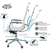ergomax se4715wt 46 9 in height ergonomic iron leather height adjule high back office chairs with armrests white set of 2