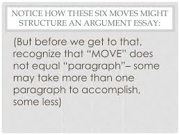 ppt the argument essay powerpoint presentation id  notice how these six moves might structure an argument essay