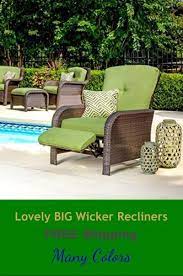 Outdoor Big Tall Recliner Chair Set For