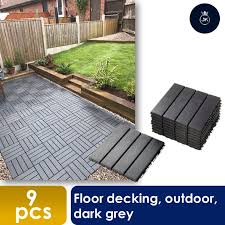 Ikea 9pcs Floor Decking Outdoor Brown