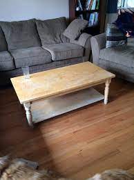 Refinish Coffee Table With Mint Top