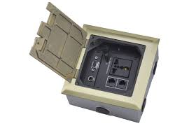 power and data recessed floor box