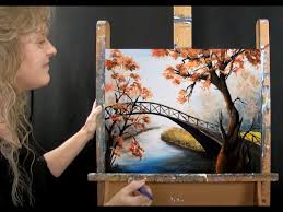 How To Paint Autumn Bridge With