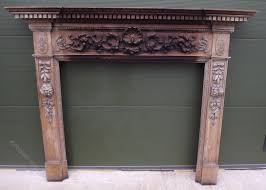 Large Georgian Carved Wooden Fire Surround