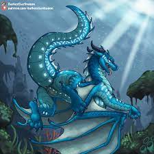 anus darkenstardragon detailed background dragon female feral  genitals hi res pussy scalie seawing (wof) solo tongue tongue out tsunami  (wof) underwater water western dragon wings wings of fire 