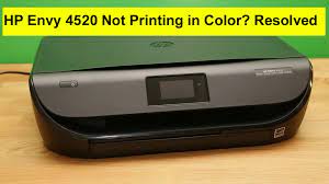hp envy 4520 not printing in color how