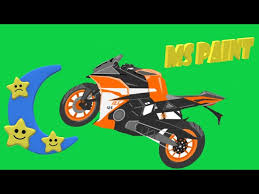 how to draw ktm bike in ms paint step