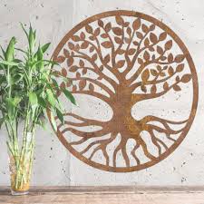 Rustic Round Tree Of Life Wall Art