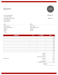 Receipt Templates Free Download Invoice Simple