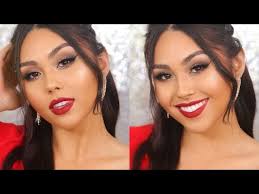 prom makeup tutorial for red dress