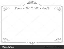 Ornamental Retro Elegant Black Border And White Background Stock