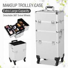 aluminum rolling makeup trolley