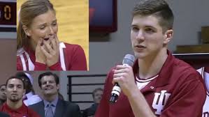 His girlfriend is gonna kick your ass. Indiana S Collin Hartman Proposes To Girlfriend After Comeback Win Bardown