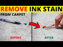 remove old ink stains from carpet