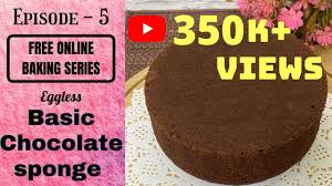 eggless chocolate sponge cake easy