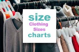 clothing size chart for women men and