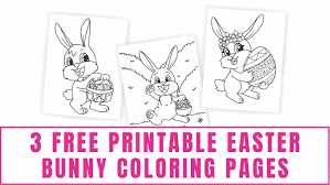 Including simple designs for preschoolers and young children and more detailed pictures for older kids and adults to color in too! 3 Free Printable Easter Bunny Coloring Pages Freebie Finding Mom