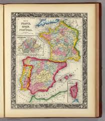A taste of portugal spain france italy 20 day tour. Map Of France Spain And Portugal David Rumsey Historical Map Collection