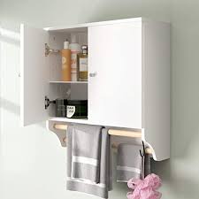 white bathroom wall cabinet with