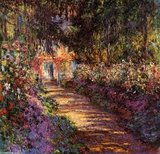 Flowered Garden By Claude Monet