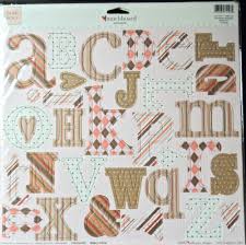 Punch Chipboard Alphabet Mushroom Scrapbook Embellishments