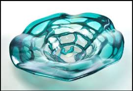 Unique Murano Glass Blue Plates For