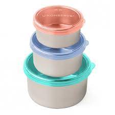 Nesting Round Containers With Silicone