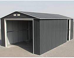 Our metal garages are built from tough steel and field tested thousands of times over in practically every environment imaginable. Garage Metall Duramax Mit Tur Sectionnelle 3 5 X 5 70 M 19 95 M2 Amazon De Garden