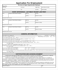 Free Printable Employment Application Form Application Form Sample