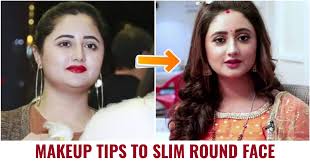 makeup tips for round face to look slim