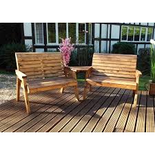 Twin 2 Seater Bench Set Quality Wooden